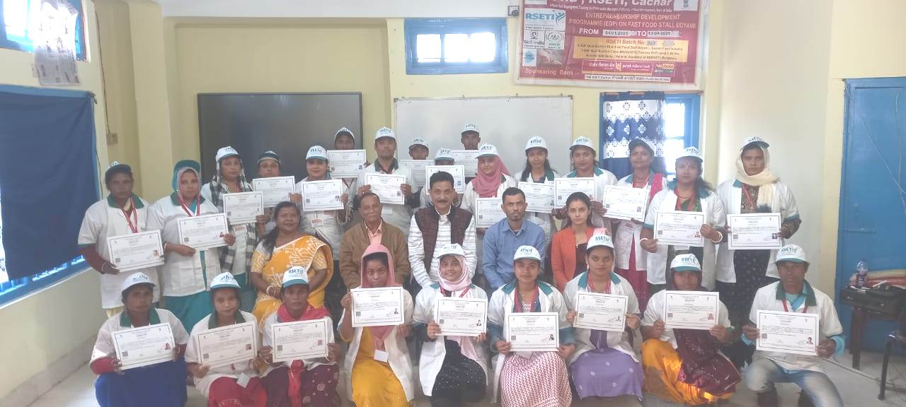 ফুড প্রসেসিং ইডিপি প্রশিক্ষণের সফল সমাপ্তি আরসেটি কাছাড়ে