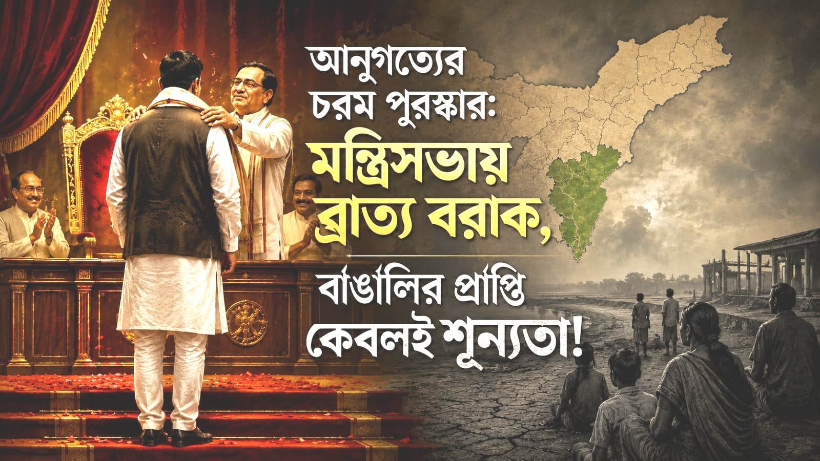 বরাক কি শুধু ভোটব্যাঙ্ক? দিসপুরের নতুন মন্ত্রিসভায় নেই উপত্যকার কোনো মুখ, ক্ষুব্ধ বাঙালি সমাজ